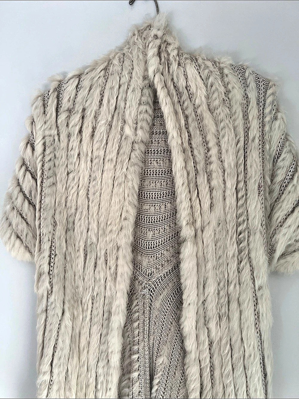 Knit Rabbit Fur Vest - Picture 4 of 6